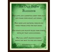 St. Patricks Day Traditional Irish Blessing And Sayings Vintage Metal Tin Sign Patrick's Gift Decoration 8x6 inch Decorative Plaque Art Wall Funny