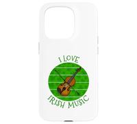 St Patrick's Day Violin, I Love Irish Music, Fiddle Player Case for iPhone 15 Pro