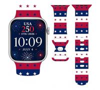 St. Patricks Day Watch Band Compatible with Apple Watch 38mm 40mm 41mm 42mm 44mm 45mm, Four Leaf Clover Shamrock Silicone Replacement Bands Wristbands Strap Compatible with All iWatch Series