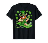 St Patricks Day Yoga Leprechaun Fitness Gym Workout Zen T-Shirt