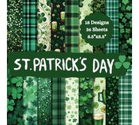 St Patrick's Days Scrapbook Paper Craft Pad: 18 Saint Paddy's Day Pattern Scrapbooking Pages, 36 Double-Side Sheets (2 Per Design), Printed on ... Festival Decoration & Cardstock etc