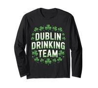 St Patricks Dublin Ireland Irish Drinking Team Shamrocks Long Sleeve T-Shirt