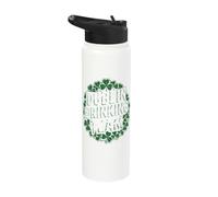 St Patricks Dublin Ireland Irish Drinking Team Shamrocks Stainless Steel Insulated Water Bottle