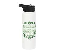 St Patricks Dublin Ireland Irish Drinking Team Shamrocks Stainless Steel Insulated Water Bottle