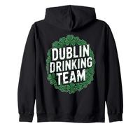 St Patricks Dublin Ireland Irish Drinking Team Shamrocks Zip Hoodie