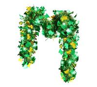 St Patricks Garland - 200cm Shamrock Green Home Decor | St Patricks Day Tinsel Garland,for Weddings Bedroom Home Winter Hallway Offices Holiday Birthday Party Apartment