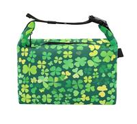 St.Patrick's Green Shamrocks Boys Lunch Boxes Portable Woman Lunch Bag for Kitchen University