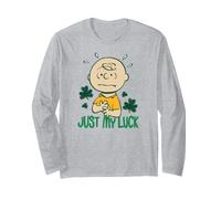 St. Patrick's Just My Luck Charlie Brown Long Sleeve T-Shirt