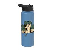 St Patricks Shamrock I Am The Redhead Irish Stainless Steel Insulated Water Bottle