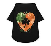 St. Patricks Shamrock_ Ireland Flag Clover Heart Cute Pet T-Shirts Dog Shirt Clothes Funny Beach Pullover Cat Sweatshirt For Small Pets S