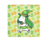 St. Patrick's Unicorn Camera Wrap Cloth, Squares Magic Self-Adhesive Cloth for Lens Camera Anti-Scratch Lens Protector Makeup Wrap Cloth Bag 21.7" x 21.7"