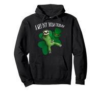 St Pattys Day Chilling Sloth A Wee Bit Irish Today Pullover Hoodie
