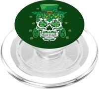 St Patty's Day Dia De Los Muertos Irish Flower Sugar Ireland PopSockets PopGrip for MagSafe