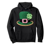 St Pattys Day Leprechaun Hat Lucky Shamrock St Patrick's Day Pullover Hoodie
