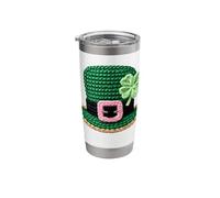 St Pattys Day Leprechaun Hat Lucky Shamrock St Patrick's Day Stainless Steel Insulated Tumbler