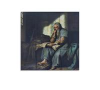 St. Paul in Prison Poster by Rembrandt Van Rijn Canvas Art And Wall Art Picture Print Modern Family Bedroom Decors 20x20inch(50x50cm)