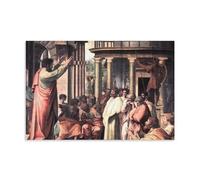 St Paul Preaching At Athens By Raphael Artists Works Printed Posters Canvas And Wall Art Picture Print Modern Family Bedroom Decors 12x18inch(30x45cm)