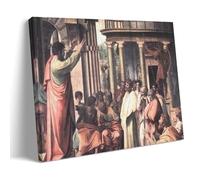 St Paul Preaching At Athens By Raphael Artists Works Printed Posters Wall Art Scroll Canvas Picture Living Room Decor Home 08x12inch(20x30cm)