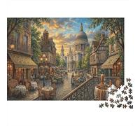 St. Paul's Cathedral 1000 Piece Puzzle for Relaxation London Street for First-Time Jigsaw Users Memory Improvement Housewarming Gift 52x38cm/1000pcs