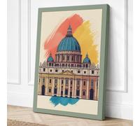 St Paul's Cathedral London Canvas Wall Art Print 18x12 Inch (46 x 30 cm)