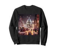St Paul's Cathedral London Victorian Christmas Street Scene Sweatshirt