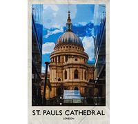 St Pauls Cathedral Retro Poster Greeting Card