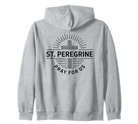 St. Peregrine Pray For Us Catholic Patron Saint Devotion Zip Hoodie