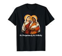 St. Perpetua and Felicity Martyrs Inspirational Quote Value Graphic T-Shirt, Men, Black, XL