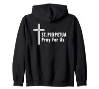 St. Perpetua Pray For Us Catholic Novenas Zip Hoodie