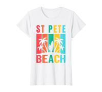 St Pete Beach Value Graphic T-Shirt, Women, White, S