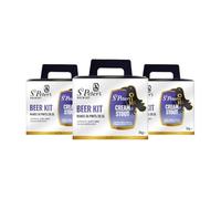 St. Peter’s Brewery Cream Stout Beer Kit | 5% ABV | 3 x 3kg | Makes 36 Pints | English Craft Brewing Kit | Rich Dark Chocolate & Coffee Notes | Suffolk Brewery