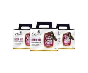 St Peter’s Plum Porter Beer Kit 3 x 3kg | 5% ABV | Makes 35 Pints | Dark Fruity English Porter | Home Brew Kit