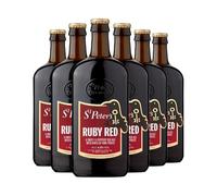St. Peter’s Ruby Red Ale 6 x 500ml | 4.3% ABV English Red Ale | Malty & Smooth | Toffee & Caramel Notes | Suffolk Craft Beer | Iconic Oval Bottle