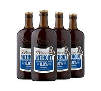 St. Peter’s Without® Original Ale 4 x 500ml | 0% ABV Alcohol Free Beer | Full-Bodied Dark Amber Ale | Vegan Certified | Suffolk Craft Brewery