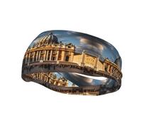 St Peter's Basilica Basketball Fitness Elastic Headband, Unisex Sports Headband, Sports Running Cycling Yoga Sweat-Absorbent Band,