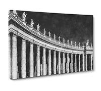 St.Peter's Basilica In Rome Italy Canvas Print | Gallery Wrapped 30mm Frame Wall Art | 24x16 inches | Ready to Hang | Modern Picture | Living Room Bedroom Lounge Office
