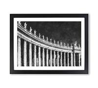 St.Peter's Basilica In Rome Italy Painting Modern Art Framed Print | A3 Black Framed Wall Art | Ready to Hang | Modern Historical Picture | Living Room Bedroom Lounge Office