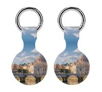 St Peters Basilica in Rome1 Italy Novelty Holder Cases Compatible with AirTag Silicone GPS Trackers Cover Keychain