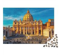St. Peter's Basilica Jigsaw Puzzle 1000 Pieces Recyclable Vatican Landmark Senior Puzzles Educational Game Decompression Ideal for Family And Friends Birthdays 38x26cm/1000pcs