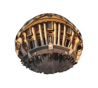 St Peter's Basilica Printed shower cap, reusable, specially designed for women's long hair, double-layer structure, suitable for bathing.