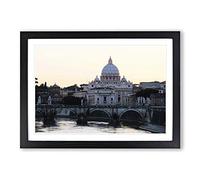 St. Peters Basilica Rome Italy Framed Print | A2 Black Framed Wall Art | Ready to Hang | Modern Nature Picture | Living Room Bedroom Lounge Office