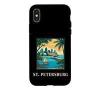 St Petersburg Florida Coastal Skyline Sunset Graphic Case for iPhone X/XS