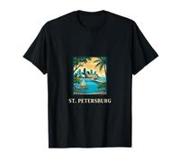 St Petersburg Florida Coastal Skyline Sunset Graphic T-Shirt