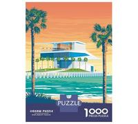 St. Petersburg Florida Poster Jigsaw Puzzle 1000 Pieces, Historic Square Architecture, Thick Cardboard Pieces, Birthday Gift for Home Décor Fans, Paper Board, 38x26cm/1000pcs