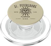 St. Petersburg Florida Retro Distressed Design Souvenir PopSockets PopGrip for MagSafe
