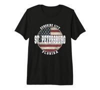 St. Petersburg Florida, Vintage American Flag Premium T-Shirt