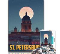 St Petersburg Puzzles for Teenagers Teens 1000pc Puzzle,Learning Educational Toy for Is Ideal As A Gift for The Whole Family 38x26cm