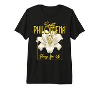 St Philomena Lily Purity Catholic Saints Premium T-Shirt