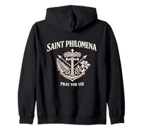 St. Philomena Medal Religious Charm for Devographic Zip Hoodie