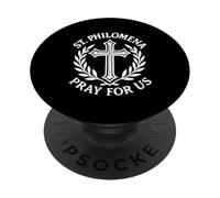 St. Philomena Pray For Us Catholic Religious Cross PopSockets Adhesive PopGrip
